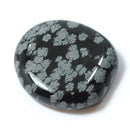 Snowflake Obsidian Flat Stone – Balance, Protection & Inner Calm