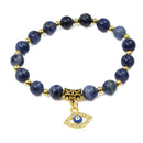 Speak Your Truth Evil Eye Charm Bracelet - Sodalite