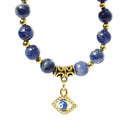 Speak Your Truth Evil Eye Charm Bracelet - Sodalite
