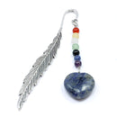 Inner Truth Heart Pendant & Feather Bookmark – Sodalite and Chakra Energy