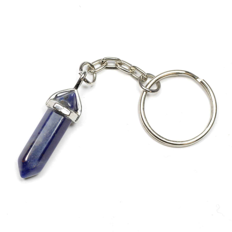 Sodalite Crystal Point Keyring