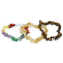 Solar Plexus Chakra Crystal Chip Bracelet Trio Set