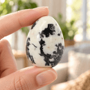 Zebra Jasper Crystal Egg for Balance, Motivation & Inner Strength