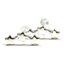 Three Star Climber Stud Earrings