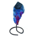 Blue Titanium Amethyst Point On Stand