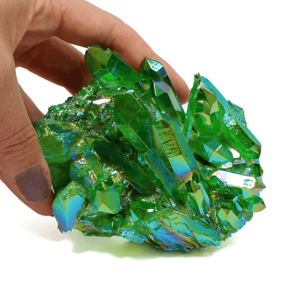 Green Aura Quartz Cluster (487g)