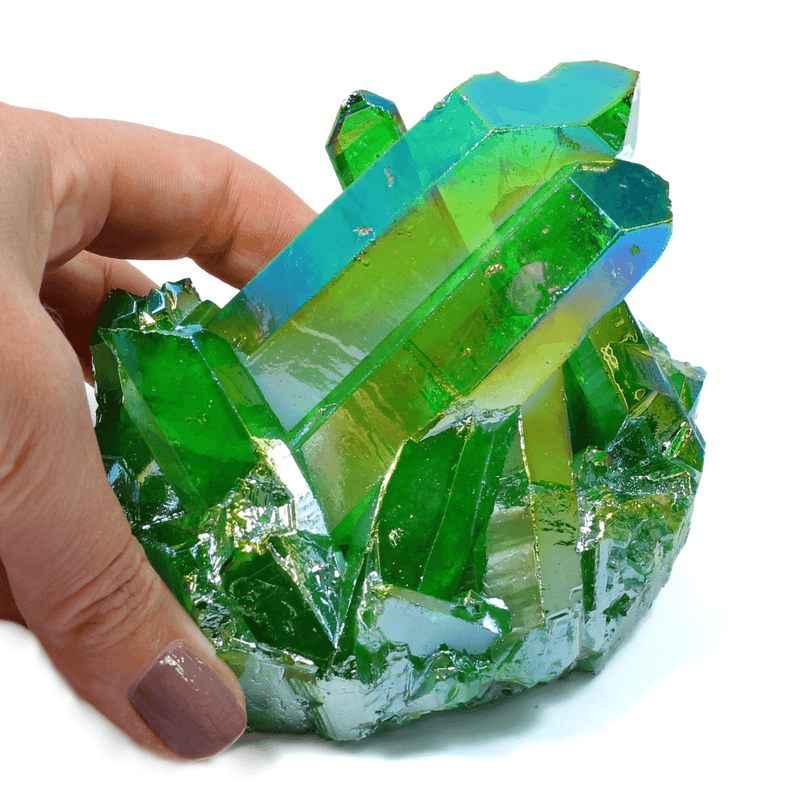 Green Aura Quartz Cluster (492g)