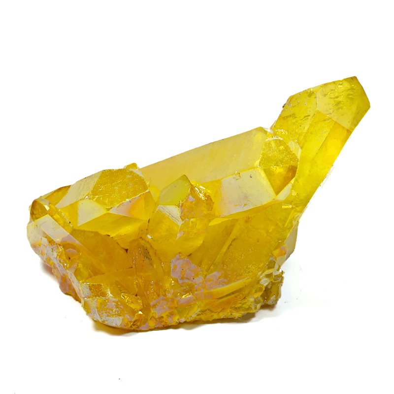 Yellow Aura Quartz Cluster (480g)