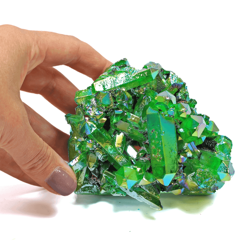Green Aura Quartz Cluster (490g)