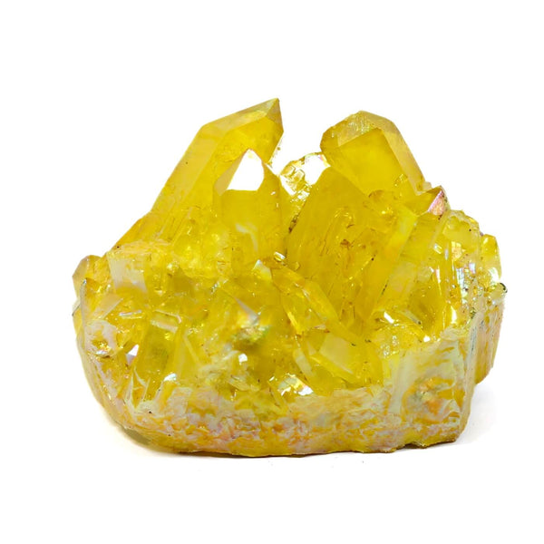 Yellow Aura Quartz Cluster (477g)
