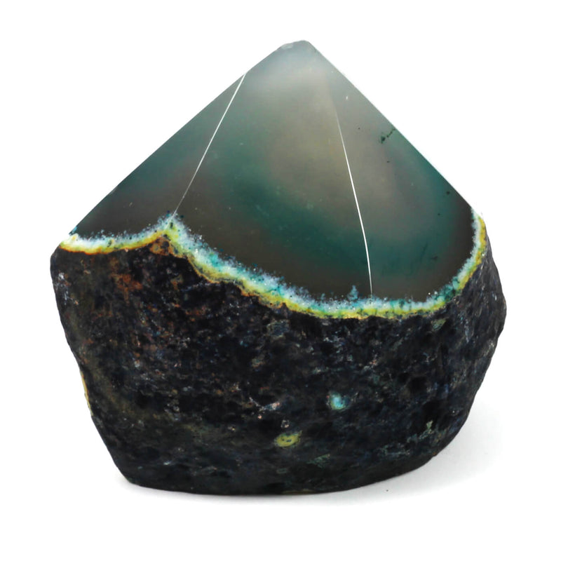 Teal Agate Polished Point