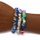 Third Eye Chakra Crystal Chip Bracelet Trio Set