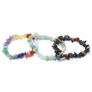 Throat Chakra Crystal Chip Bracelet Trio Set