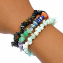 Throat Chakra Crystal Chip Bracelet Trio Set