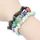 Throat Chakra Crystal Chip Bracelet Trio Set
