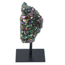 Rainbow Titanium Amethyst Cluster on Stand