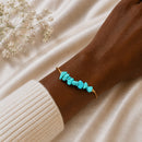 Turquoise Stone Chip Adjustable Bracelet
