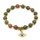 Inner Harmony Evil Eye Bracelet - Unakite