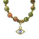 Inner Harmony Evil Eye Bracelet - Unakite