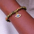 Inner Harmony Evil Eye Bracelet - Unakite
