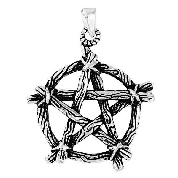 Stick Pentagram Necklace - Sterling Silver