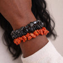 Protection & Grounding Crystal Chip Bracelet Trio Set