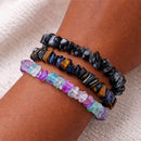 Anxiety Away Crystal Chip Bracelet Trio Set