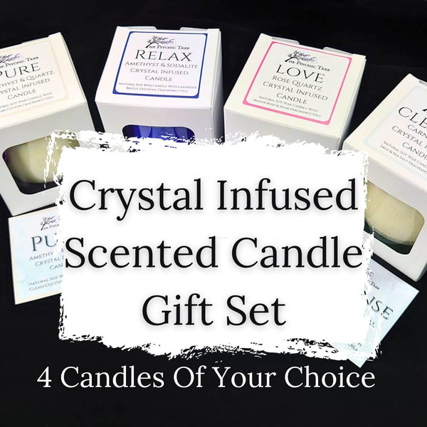 Crystal Infused Scented 4 Candle Gift Set