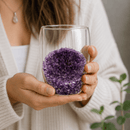 Peace & Positivity Amethyst Crystal-Infused Drinking Glass – 350ml