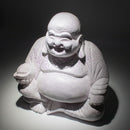 Laughing Buddha Lamp - Lavender Crackle