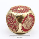 Feng Shui Red & Brass Prosperity Cube