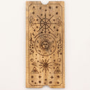 Four Section Tarot Box with Card Holder - Natural Cover