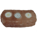 3 Hole Natural Salt Candle Holder - 2-2.5kg