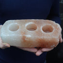 3 Hole Natural Salt Candle Holder - 2-2.5kg
