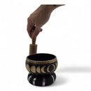 Moon Phase Singing Bowl Set – Black (10.7cm)