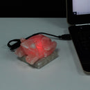 Multicolour USB Toad Shaped Himalayan Salt Lamp - 10.5cm