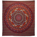 Orange / Blue Classic Mandala - Wall Hanging/Bedspread (200 x 230cm)