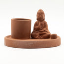 Multi Purpose Buddha Incense Plate - Terracotta