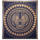 Blue Gold Hand Of Hamsa - Wall Hanging/Bedspread (200 x 230cm)