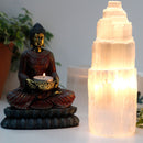 Selenite Tower Lamp - 25 cm