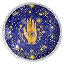 Triple Leg Enamelled Ritual Bowl - Hamsa Midnight Blue
