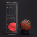 Mars - Red Jasper Planet With Stand