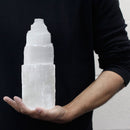 Selenite Tower Lamp - 25 cm