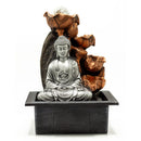 Silver Buddha Cascade & Crystal Ball - Water Fountain