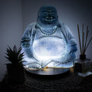 Laughing Buddha Lamp - Sky Blue