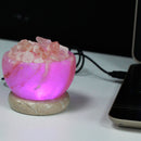 Multicolour USB Himalayan Salt Fire Bowl & Chunks - 8.5cm
