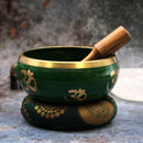 Tree of Life Singing Bowl Set- Green 14cm