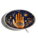 Triple Leg Enamelled Ritual Bowl - Hamsa Midnight Blue