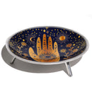 Triple Leg Enamelled Ritual Bowl - Hamsa Midnight Blue