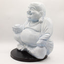 Laughing Buddha Lamp - Sky Blue